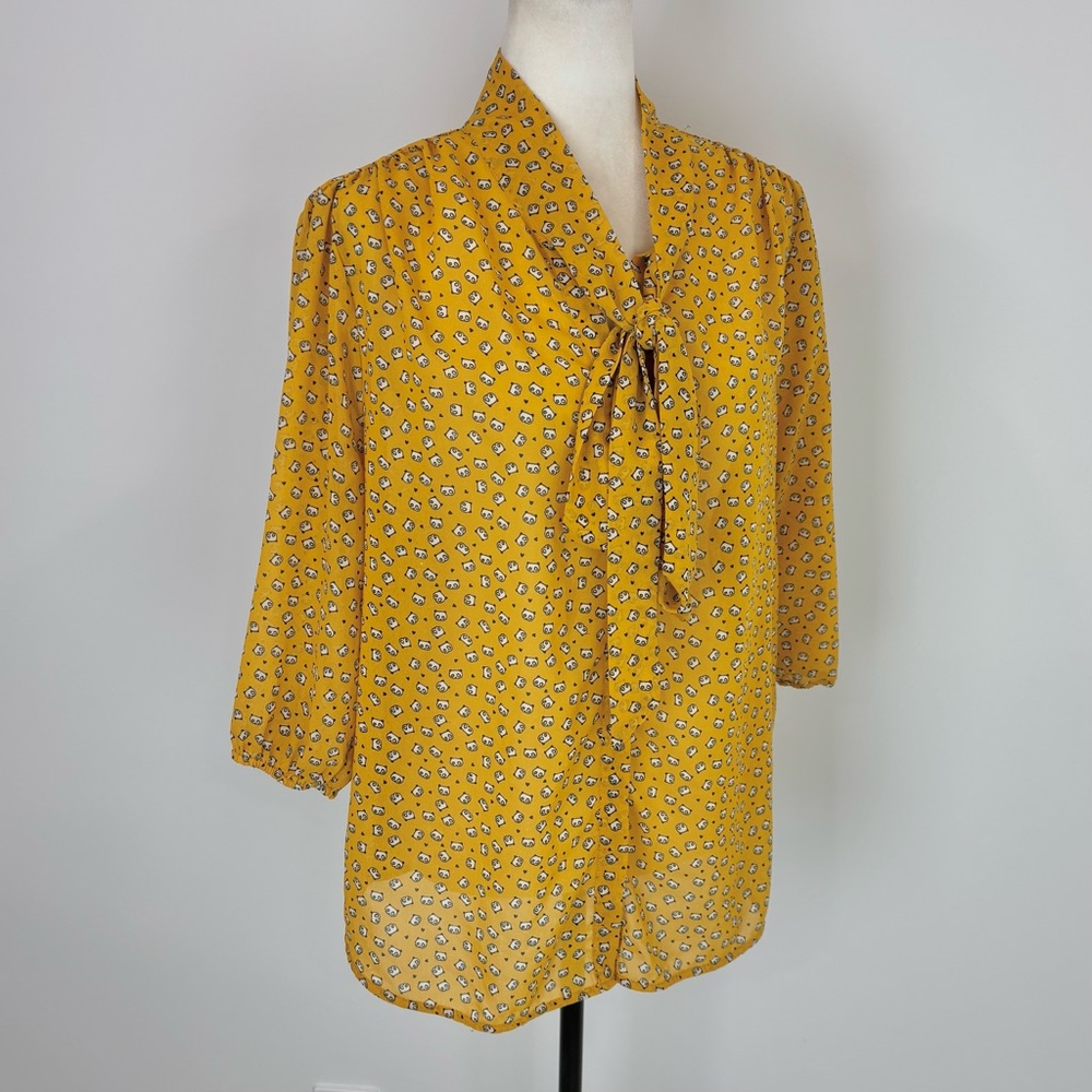 Antilia Femme yellow panda blouse - Picture 3 of 8